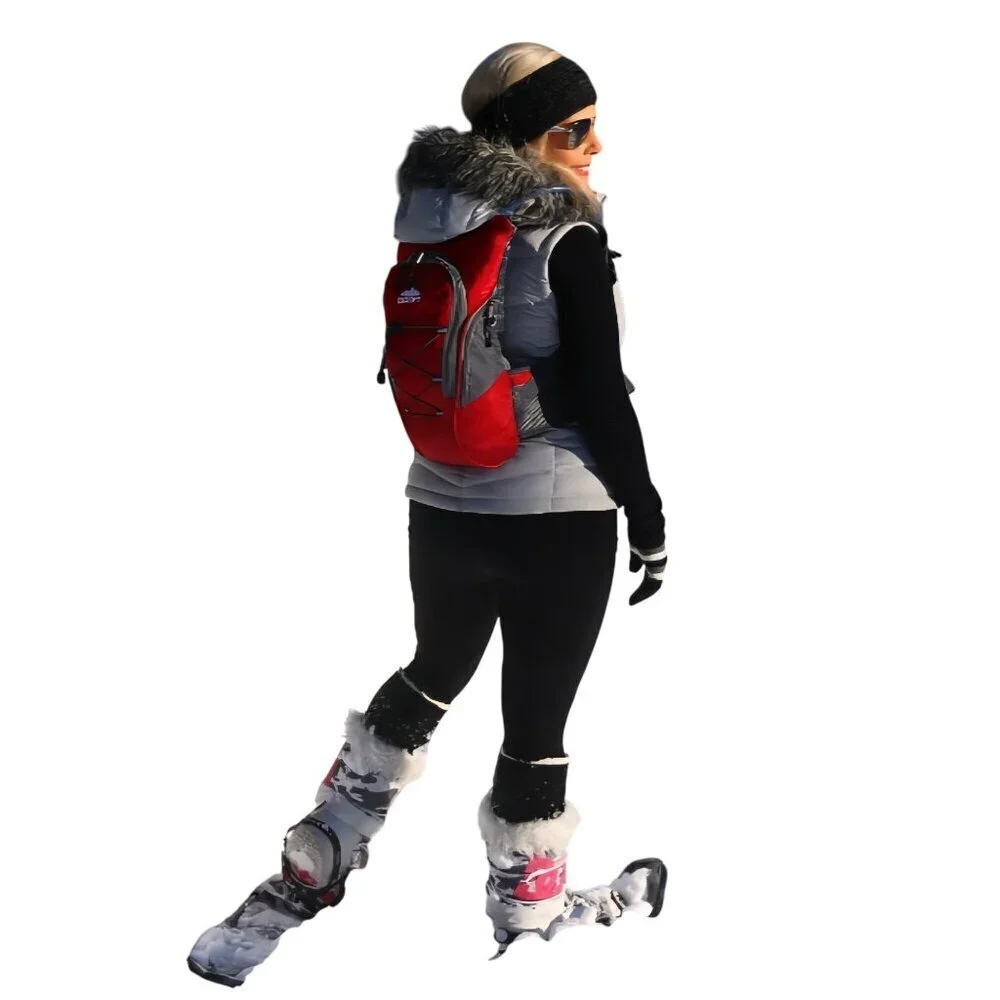 Drift NWT Hydration Backpack With Bladder Red Ripstop Zip Pockets 16